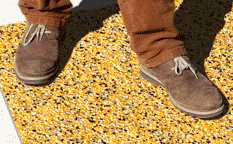Multi colour blended grit decorative anti-slip stair and floor products.