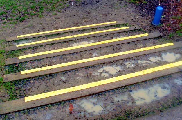 GRP strips are perfect for slippery wet paths. GRP strips are perfect for slippery wet paths.