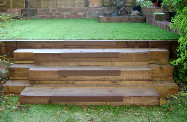 Non-slip decking strips how to get a grip on slippy wooden sleeper steps. Non-slip decking strips how to get a grip on slippy wooden sleeper steps.