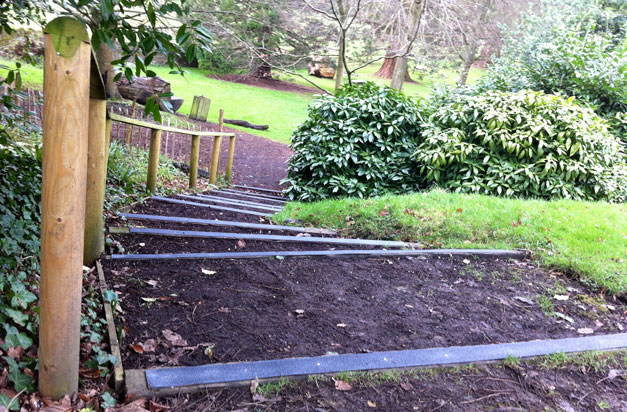 Non-slip decking strips installed at National Trust gardens. Non-slip decking strips installed at National Trust gardens.