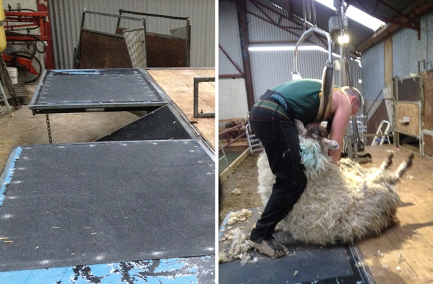 Covering platforms, non slip floor sheets improve farming health and safety. Covering platforms, non slip floor sheets improve farming health and safety.
