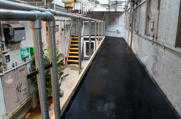 Anti-slip floor sheets improve safety in potential slip hazard areas at London Zoo. Anti-slip floor sheets improve safety in potential slip hazard areas at London Zoo.
