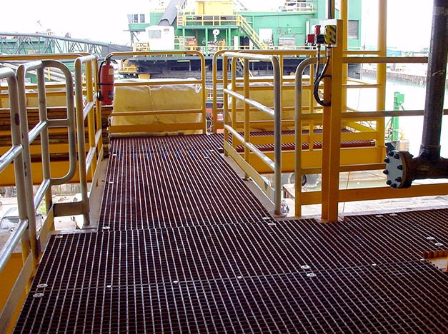 GRP Grating for engineering environments, offshore facilities and industrial sites. GRP Grating for engineering environments, offshore facilities and industrial sites.