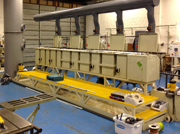 Factory machinery platform with GRP Grating installation. Factory machinery platform with GRP Grating installation.