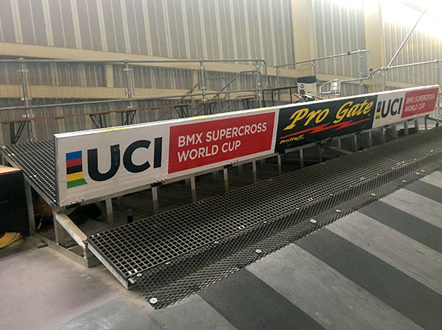 Upgraded BMX gate at the National Cycling Centre in Manchester. Upgraded BMX gate at the National Cycling Centre in Manchester.