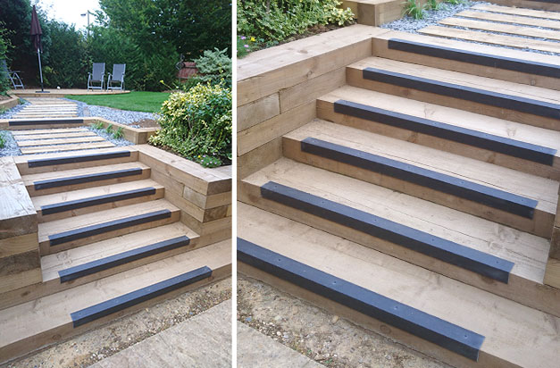 “Very pleased with our non slip nosing for our DIY garden project.” WM. “Very pleased with our non slip nosing for our DIY garden project.” WM.