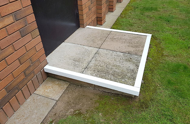DDA compliant white nosings protect as well as highlight step edges. DDA compliant white nosings protect as well as highlight step edges.