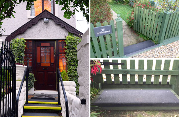 Anti-slip stair tread covers with DDA bright nosing, and single colour treads for garden home use. Anti-slip stair tread covers with DDA bright nosing, and single colour treads for garden home use.